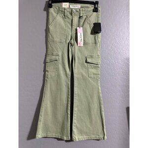 Celebrity Pink Girls MId-Rise Cargo Flare Pants Size 8 NWT